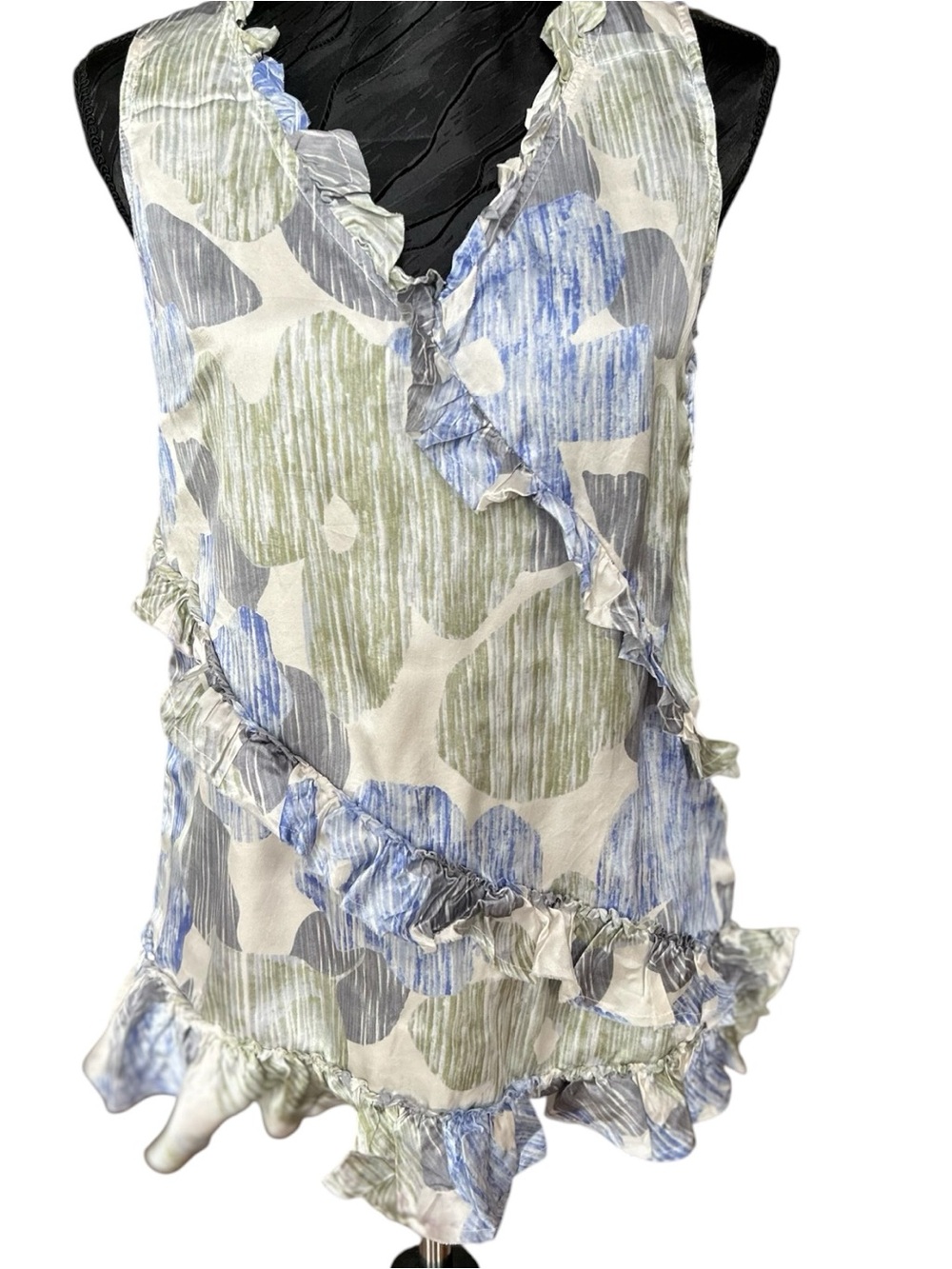 Banana Republic Floral Ruffle Sleeveless Blouse Small